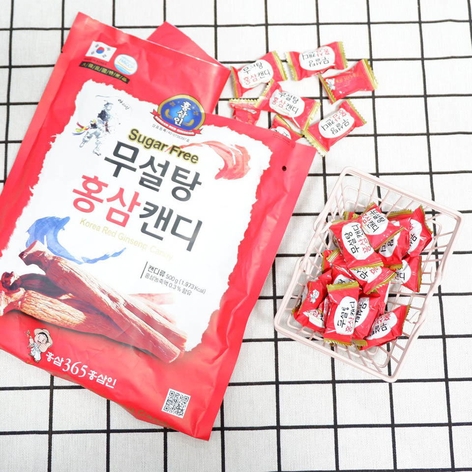 Kẹo Hồng Sâm Không Đường Hàn Quốc Sugar Free Korea Red Ginseng 365 Candy